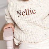 COZY Rainbow Speckle Chunky Sweater | Natural