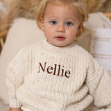 COZY Rainbow Speckle Chunky Sweater | Natural