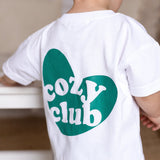 Cozy Heart Club Graphic Tee - White - Green Heart