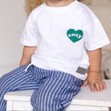 Cozy Heart Club Graphic Tee - White - Green Heart