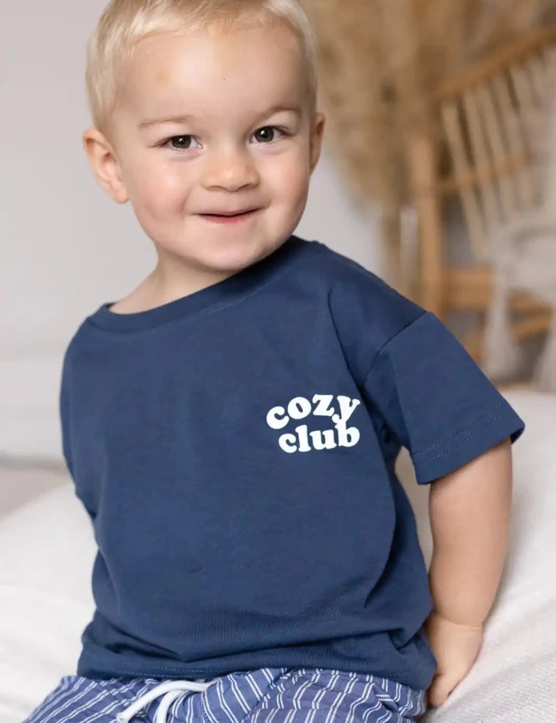 Cozy Crew Club Graphic Tee - Navy - Cozy Crew Club
