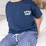 Cozy Crew Club Graphic Tee - Navy
