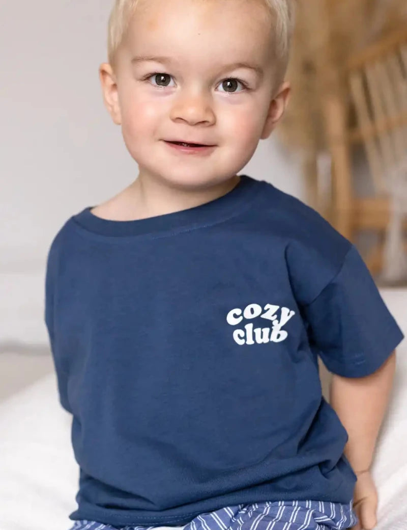 Cozy Crew Club Graphic Tee - Navy - Cozy Crew Club