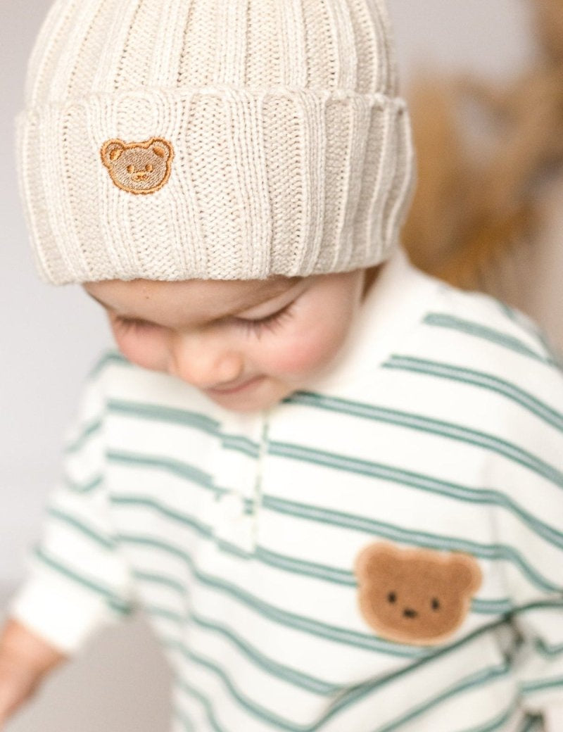 The Striped Polo Bear Tracksuit - Cozy Crew Club