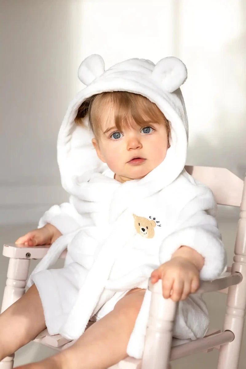 COZY Bear Hooded Dressing Gown Bear Ears - White Cozy Crew Club Dressing Gown mora-uk.myshopify.com cozy-bear-hooded-dressing-gown-bear-ears-white baby, bath, bathrobe, bear, dressing gown, hooded, new in, personalise, soft, zero COZY Bear Hooded Dressing Gown Bear Ears - White Cozy Crew Club Dressing Gown mora-uk.myshopify.com cozy-bear-hooded-dressing-gown-bear-ears-white baby, bath, bathrobe, bear, dressing gown, hooded, new in, personalise, soft, zero
