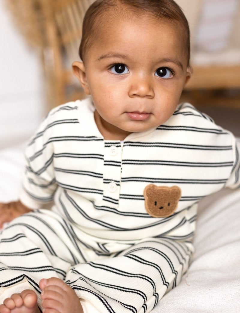 The Striped Polo Bear Tracksuit - Cozy Crew Club