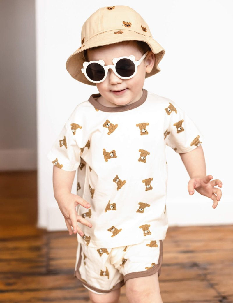 Bear 2 Piece T-Shirt & Shorts Set - Cozy Crew Club