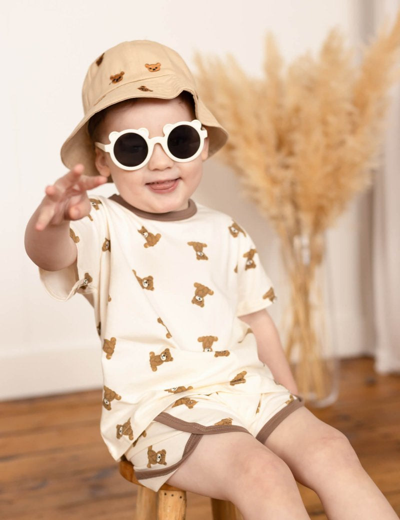 Bear 2 Piece T-Shirt & Shorts Set - Cozy Crew Club