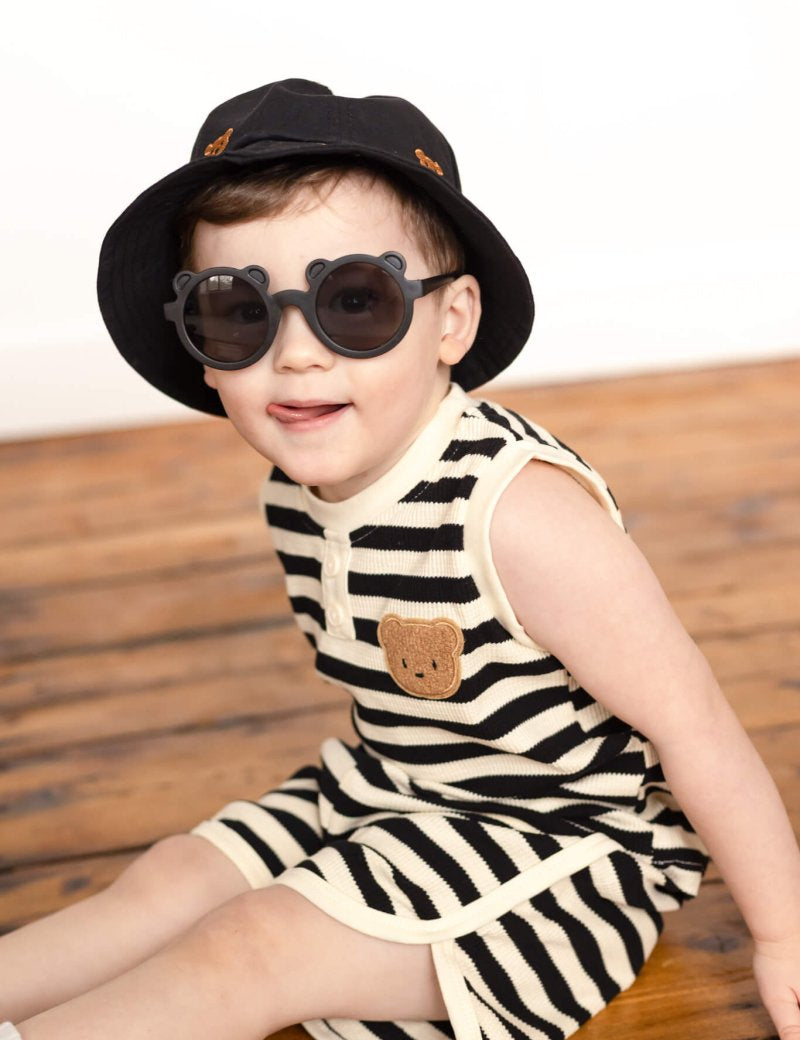The Bear Beach Stripe Shorts & T-Shirt - Cozy Crew Club