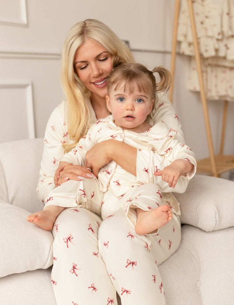 Adult COZY Rosy Ribbon Pyjamas - Cozy Crew Club