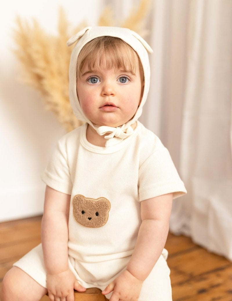 Cool Summer Bear & Bonnet Hat Set - Cozy Crew Club