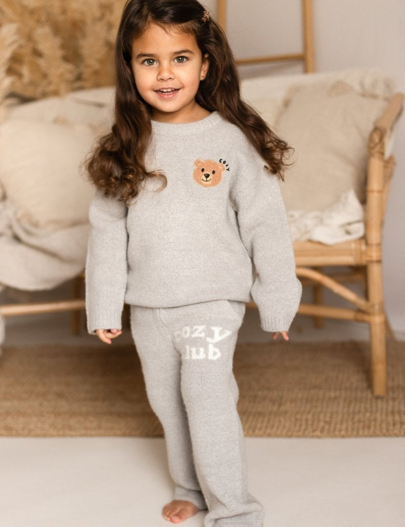 The Cozy Cub Knit Set Grey - Cozy Crew Club