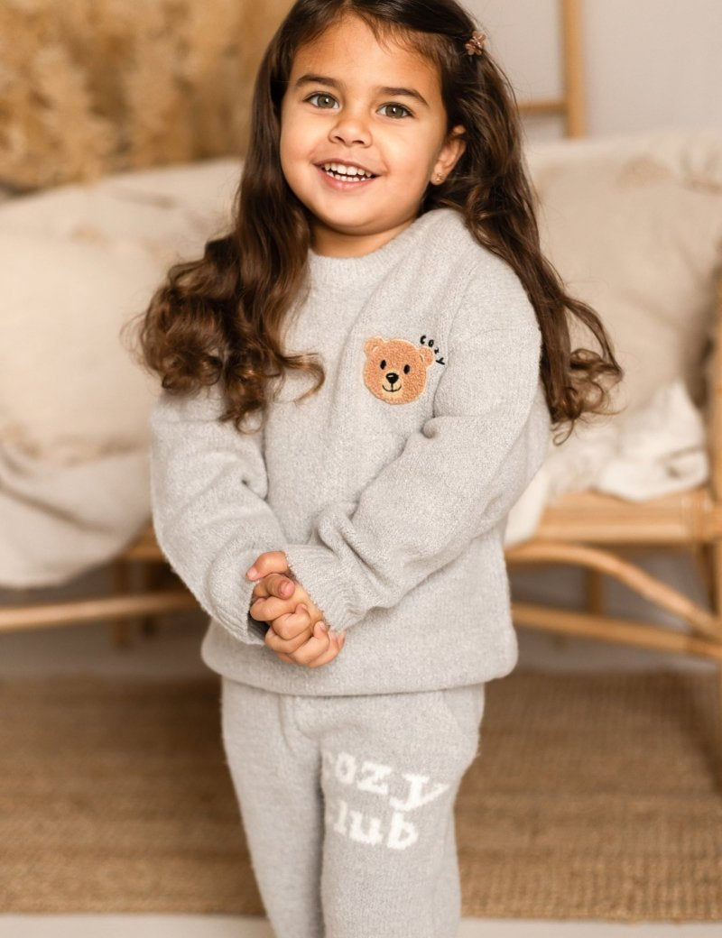 The Cozy Cub Knit Set Grey - Cozy Crew Club