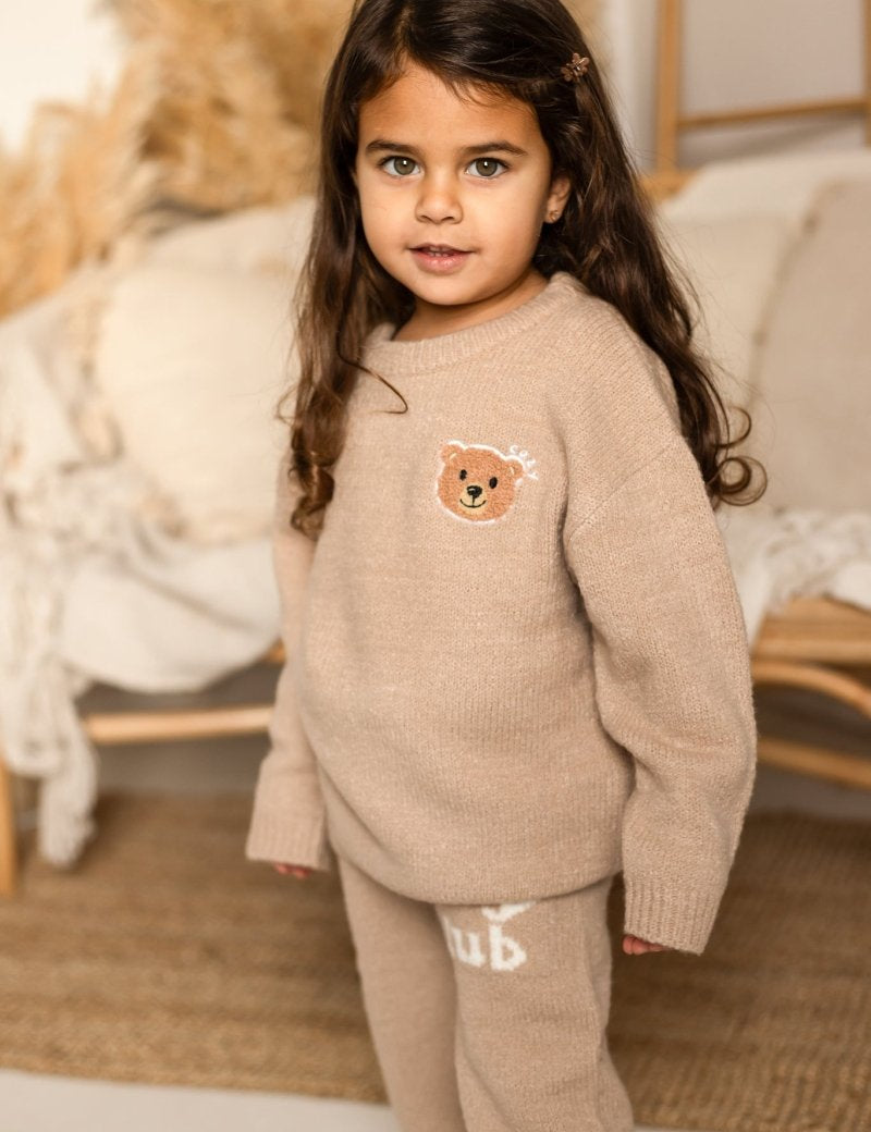 The Cozy Cub Knit Set Taupe Brown - Cozy Crew Club
