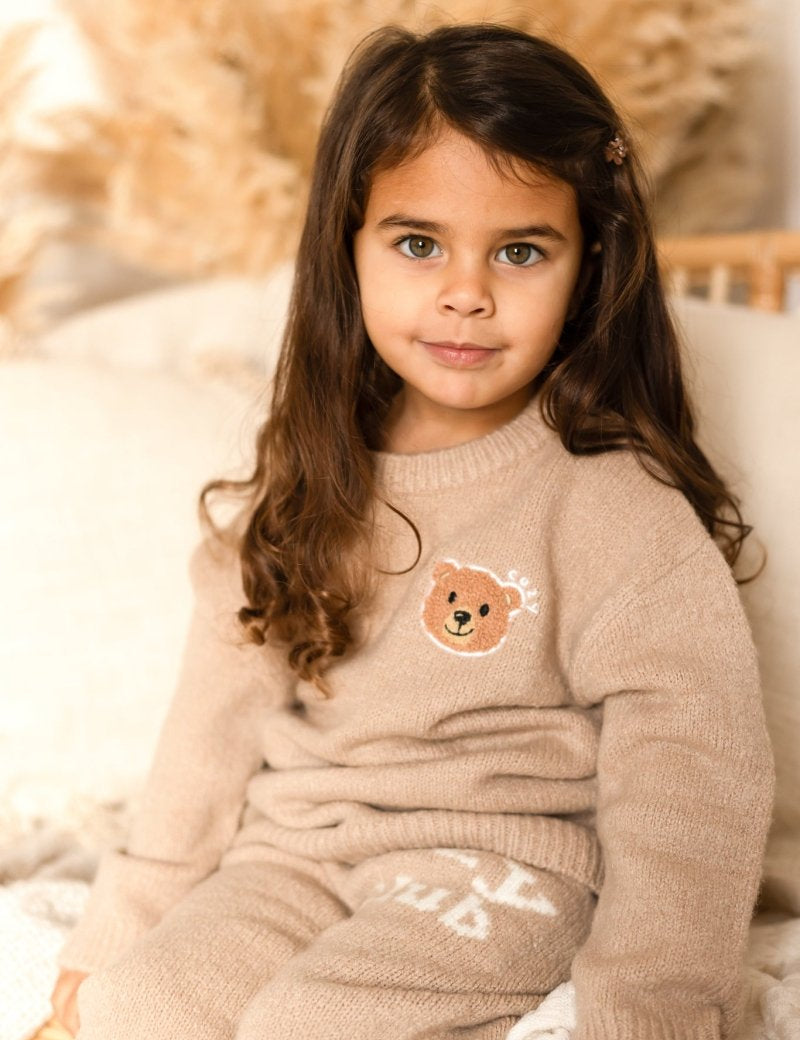 The Cozy Cub Knit Set Taupe Brown - Cozy Crew Club