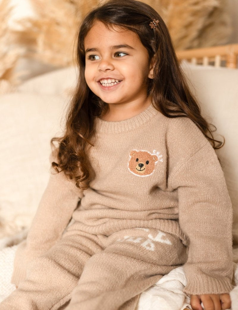The Cozy Cub Knit Set Taupe Brown - Cozy Crew Club