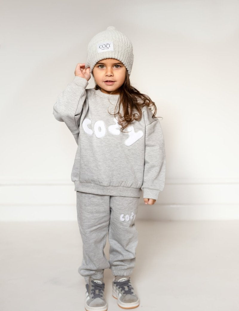 The COZY Little Lounger Tracksuit Marl Grey - Cozy Crew Club