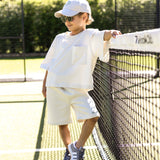 Mini Cozy Crew Resort Club Tee - Ash Grey