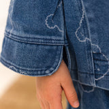 Baby Embroidered Bear Denim Two-Piece Set