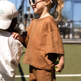 Mini Cozy Crew Resort Club Tee - Toffee