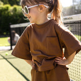 Mini Cozy Crew Resort Club Tee - Toffee