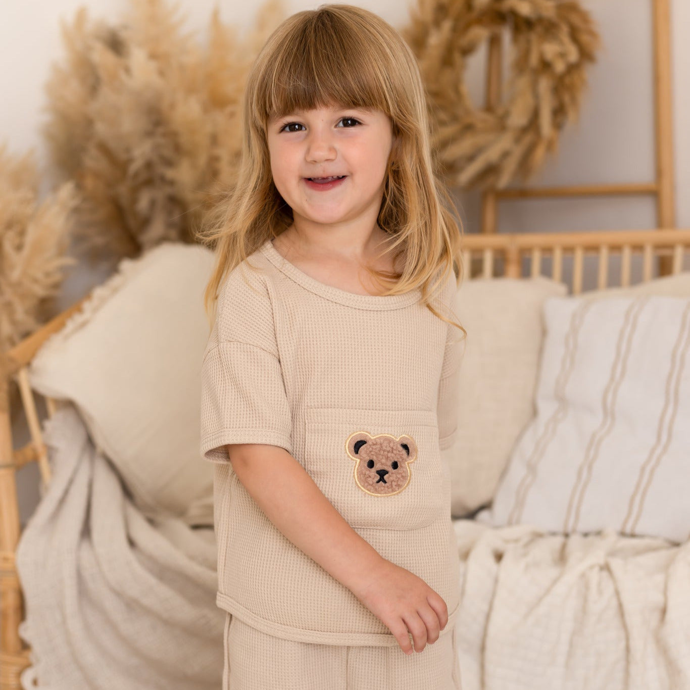 Waffle Bear 2 Piece T-Shirt & Shorts Set