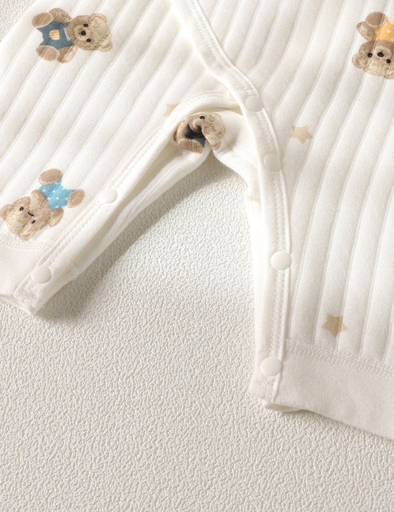The Charming Bear Boucle Wrap Baby Grow Romper - Cozy Crew Club
