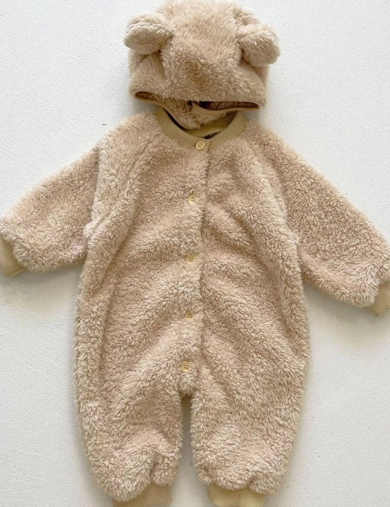 The Fur Bear Knitted Hooded Pramsuit - Cozy Crew Club