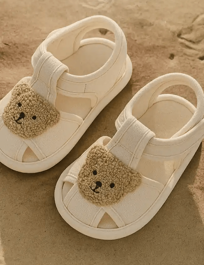 The Bear Beige Summer Sandals Set - Cozy Crew Club