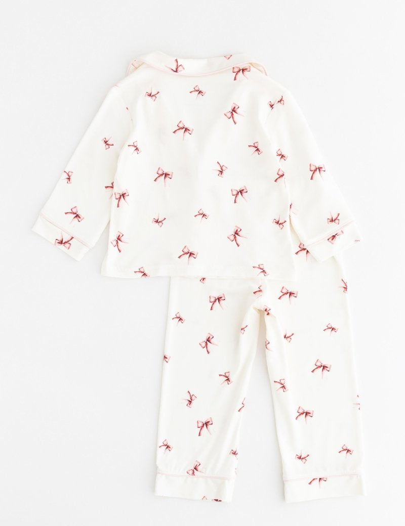 Mini COZY Rosy Ribbon Pyjamas Set - Cozy Crew Club