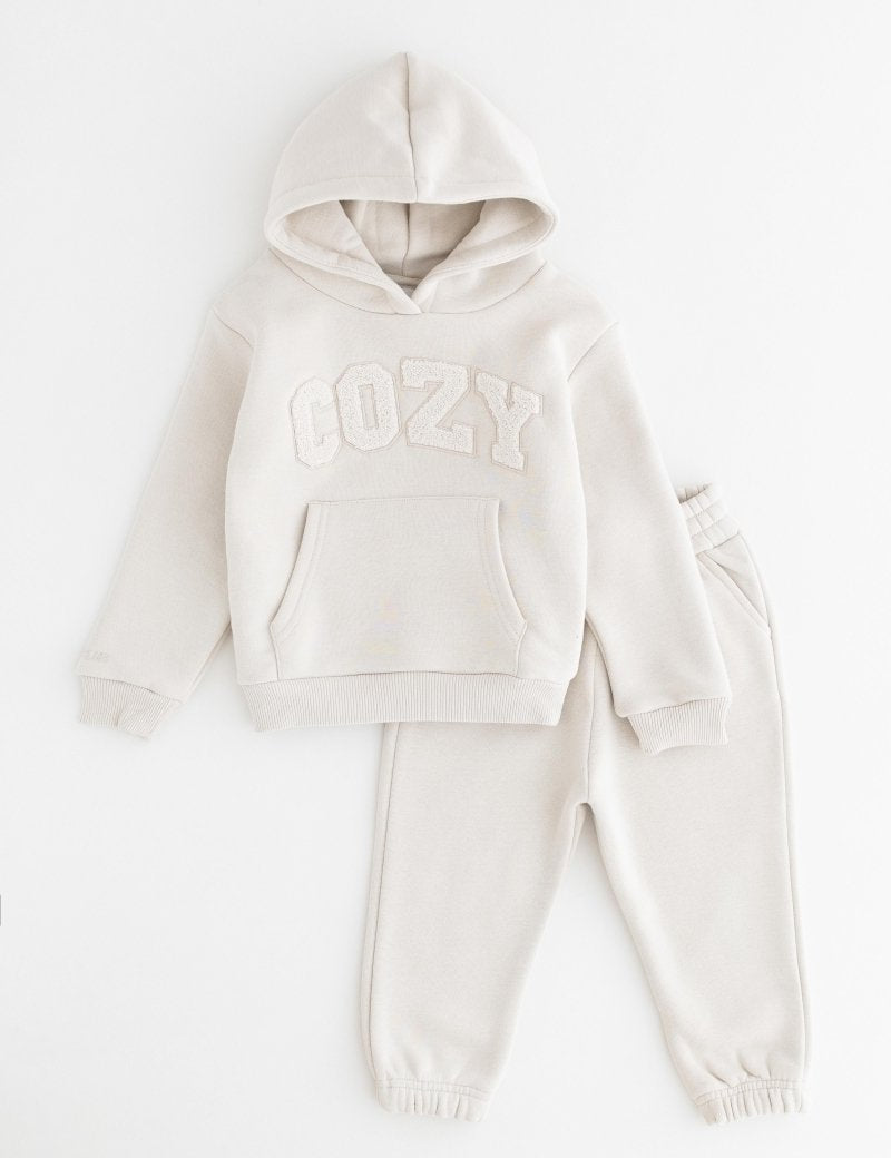 COZY Mini Tracksuit Stone Set - Cozy Crew Club