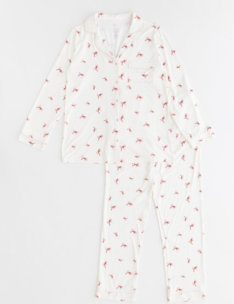 Adult COZY Rosy Ribbon Pyjamas - Cozy Crew Club