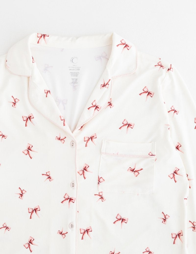 Adult COZY Rosy Ribbon Pyjamas - Cozy Crew Club
