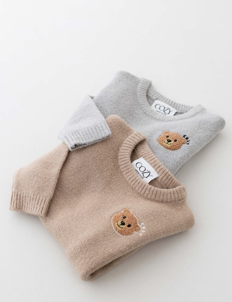 The Cozy Cub Knit Set Taupe Brown - Cozy Crew Club