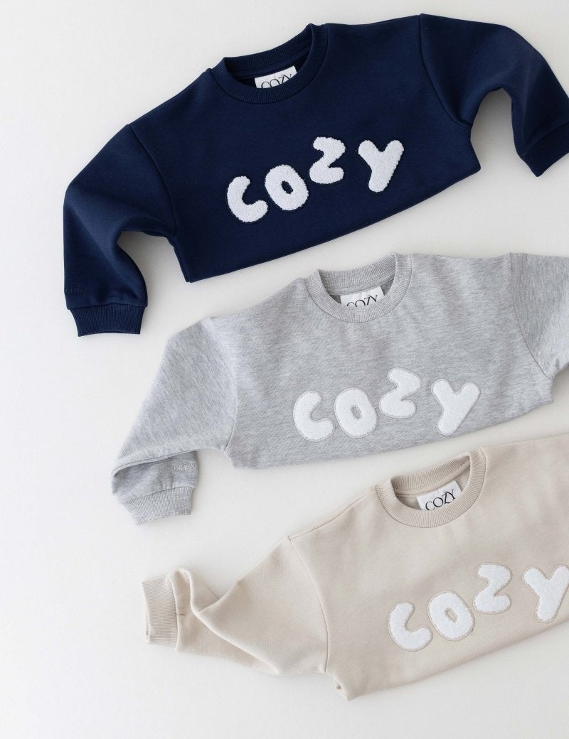 The COZY Little Lounger Tracksuit Stone - Cozy Crew Club