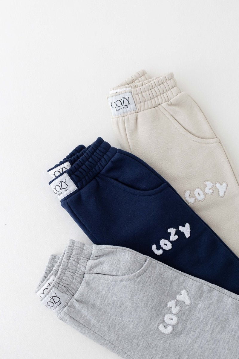 The COZY Little Lounger Tracksuit Stone - Cozy Crew Club