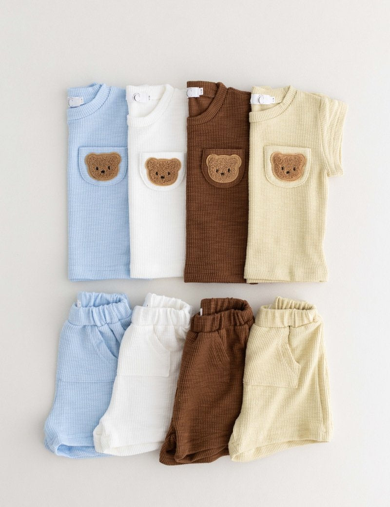 The Coloured Bear 2 Piece T-Shirt & Shorts Set - Cozy Crew Club