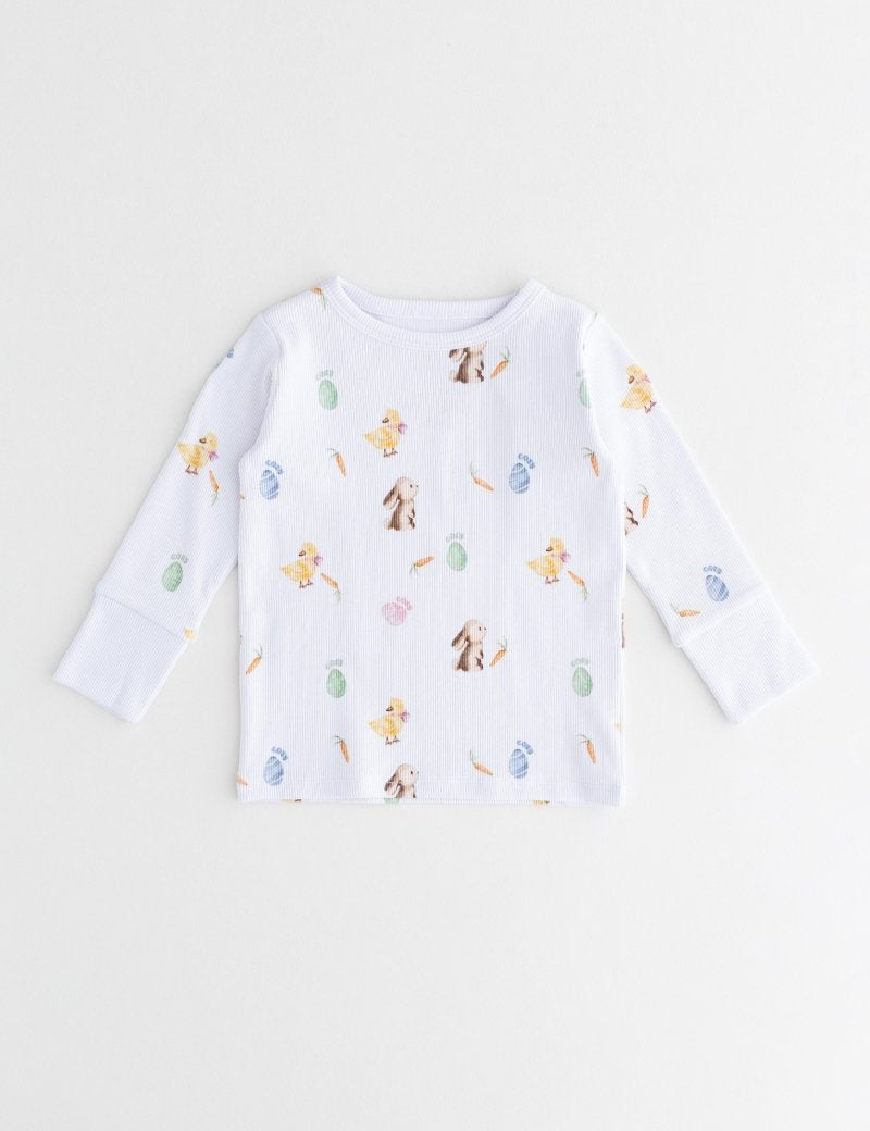 The COZY Hop Ribbed Cotton Two-Piece Set Long Sleeve Pyjamas - Cozy Crew Club