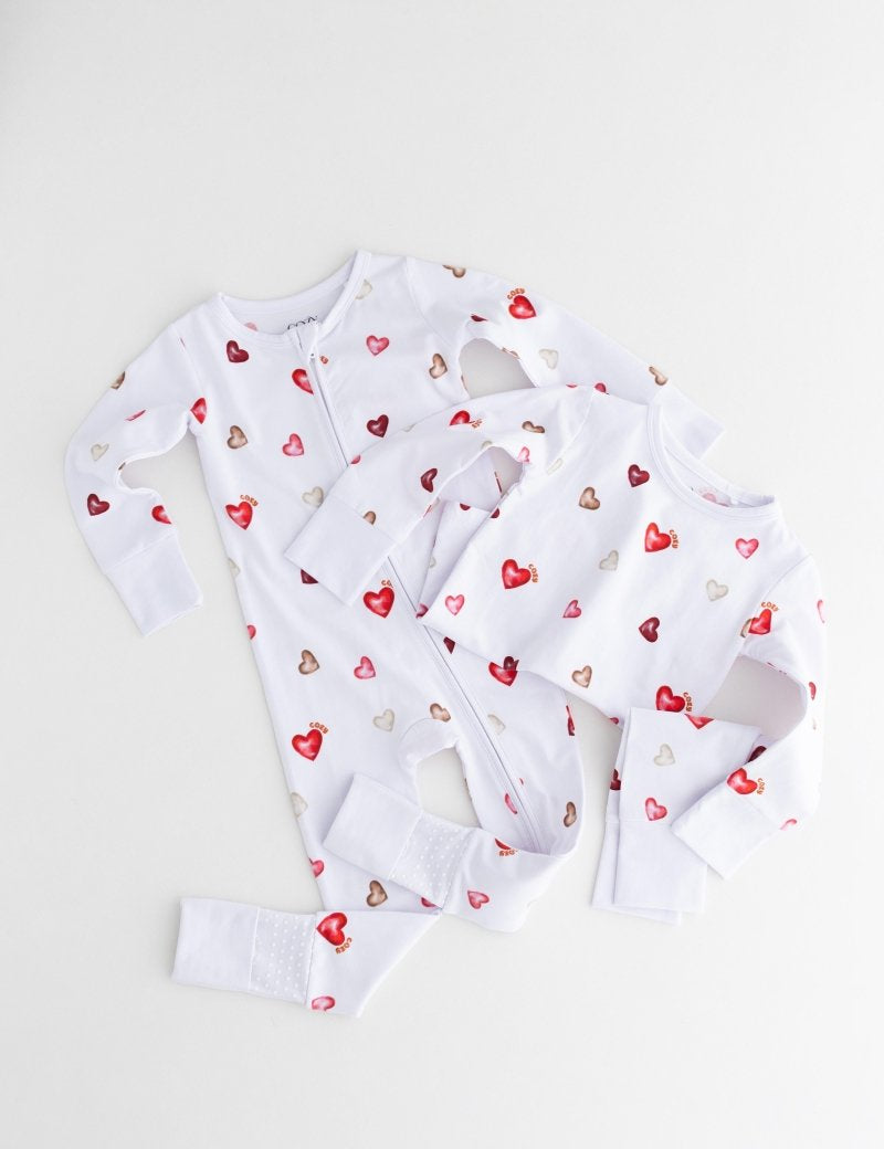 COZY In Love Cotton Zip Sleepsuit One Piece - Cozy Crew Club
