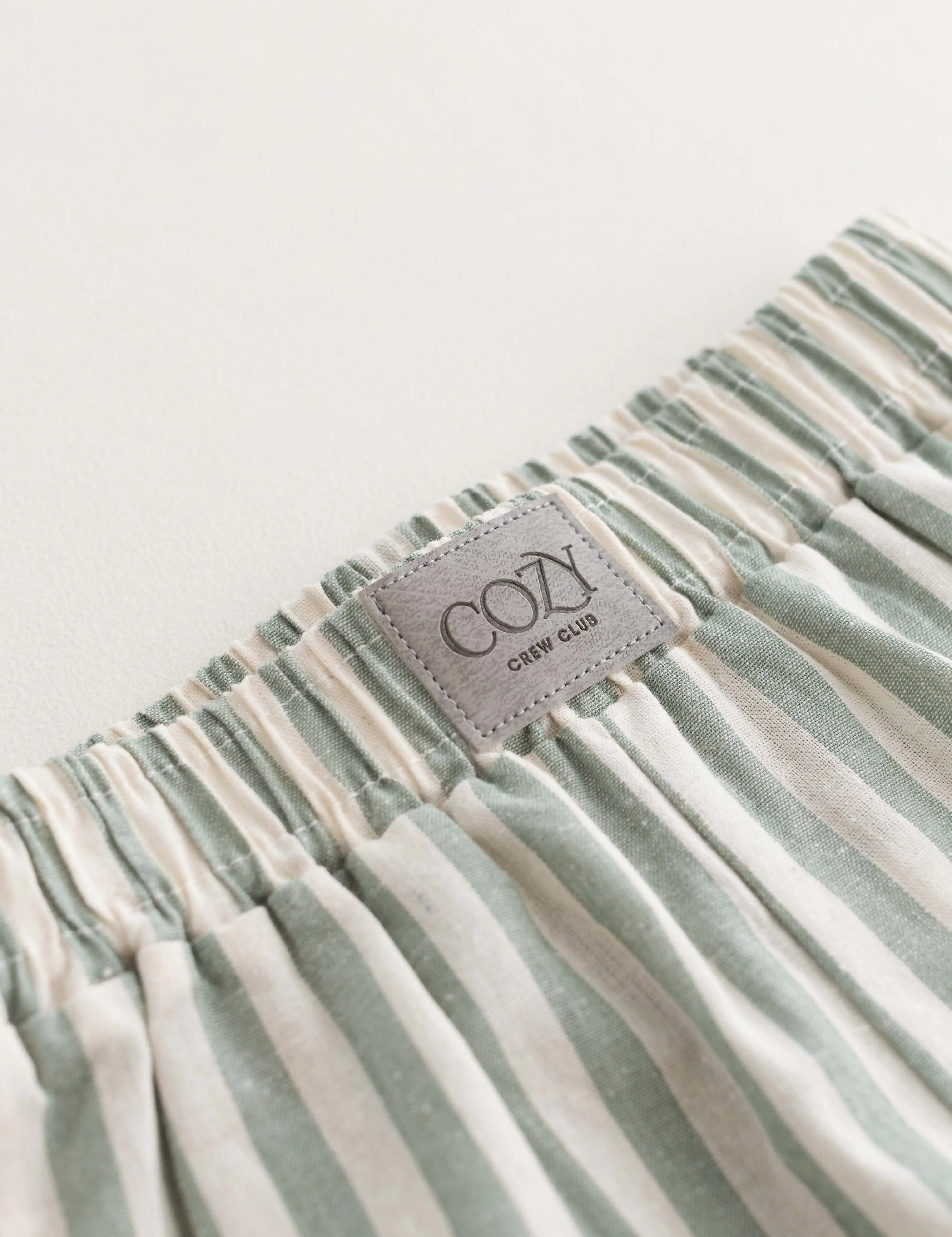 Cozy Crew Club Stripe Pants (Sage) Cozy Crew Club Pants mora-uk.myshopify.com cozy-crew-club-stripe-pants-sage All Products, aw25, BFCM-NEW20, CHILDSPLAY, navy, nonpersonalised, TOPS, ultracozy, whatnot, wholesale, wholesale-int Cozy Crew Club Stripe Pants (Sage) Cozy Crew Club Pants mora-uk.myshopify.com cozy-crew-club-stripe-pants-sage All Products, aw25, BFCM-NEW20, CHILDSPLAY, navy, nonpersonalised, TOPS, ultracozy, whatnot, wholesale, wholesale-int