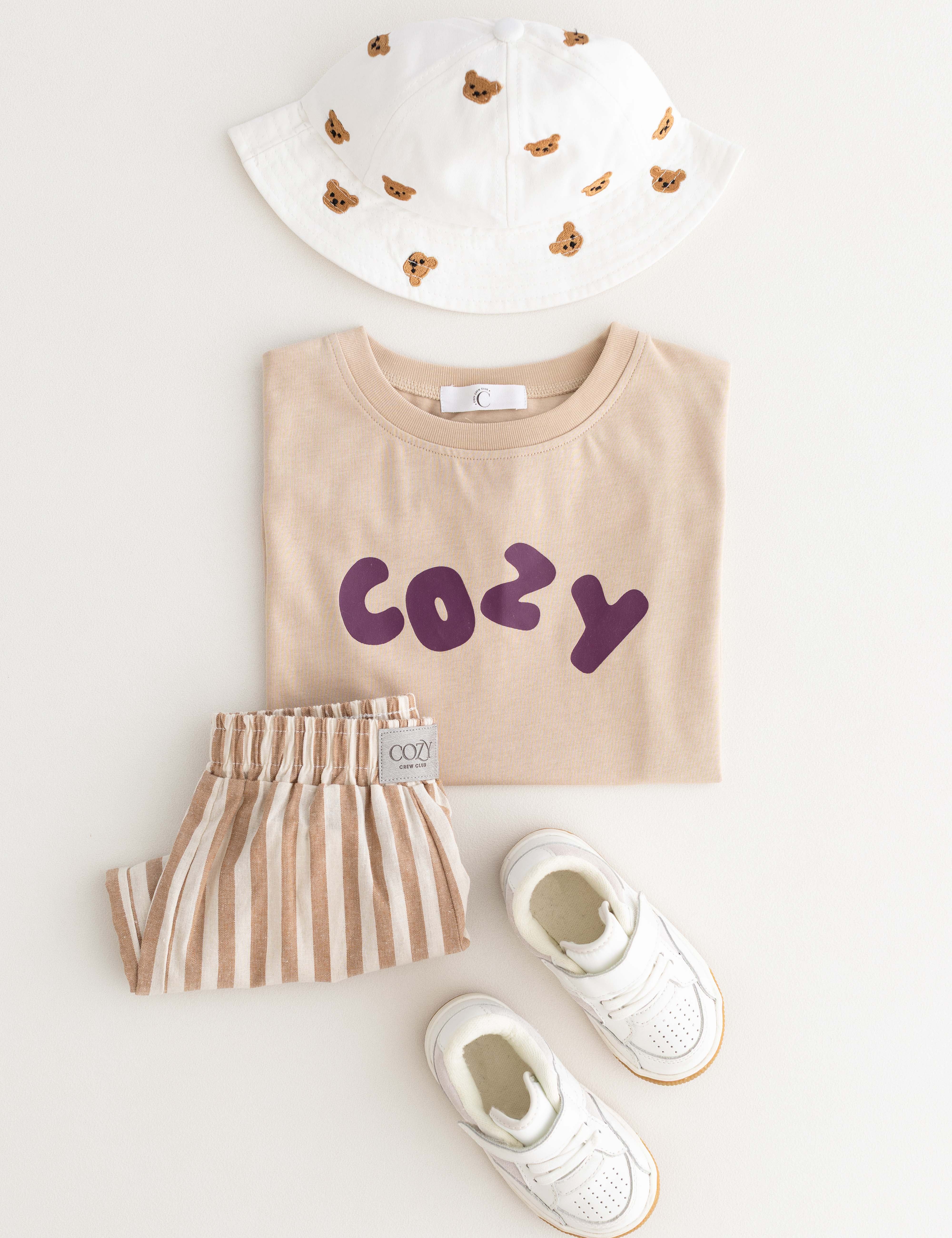 Cozy Crew Club Stripe Pants (Beige) Cozy Crew Club Pants mora-uk.myshopify.com cozy-crew-club-stripe-pants-beige All Products, aw25, BFCM-NEW20, CHILDSPLAY, navy, nonpersonalised, TOPS, ultracozy, whatnot, wholesale, wholesale-int