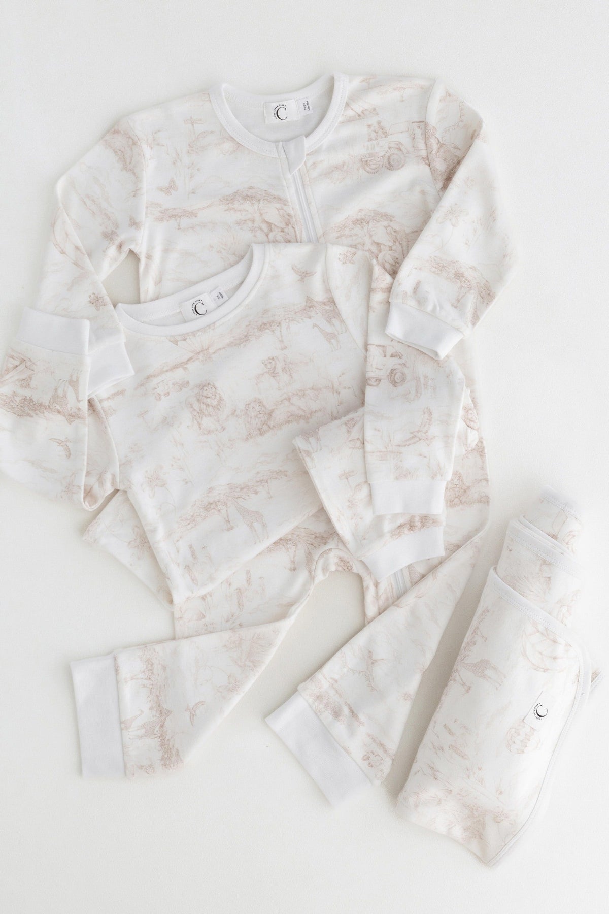 Lyons Den Cozy x Victoria Sanders Sleepsuit Parchment