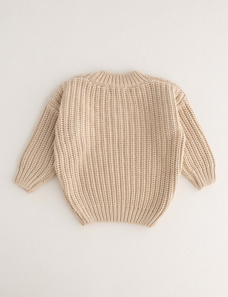 COZY Chunky Sweater | Almond Personlised - Cozy Crew Club