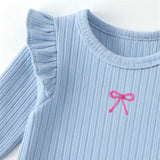 Knitted Bow Frill Romper