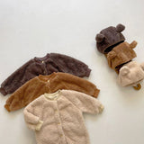 The Fur Bear Knitted Hooded Pramsuit