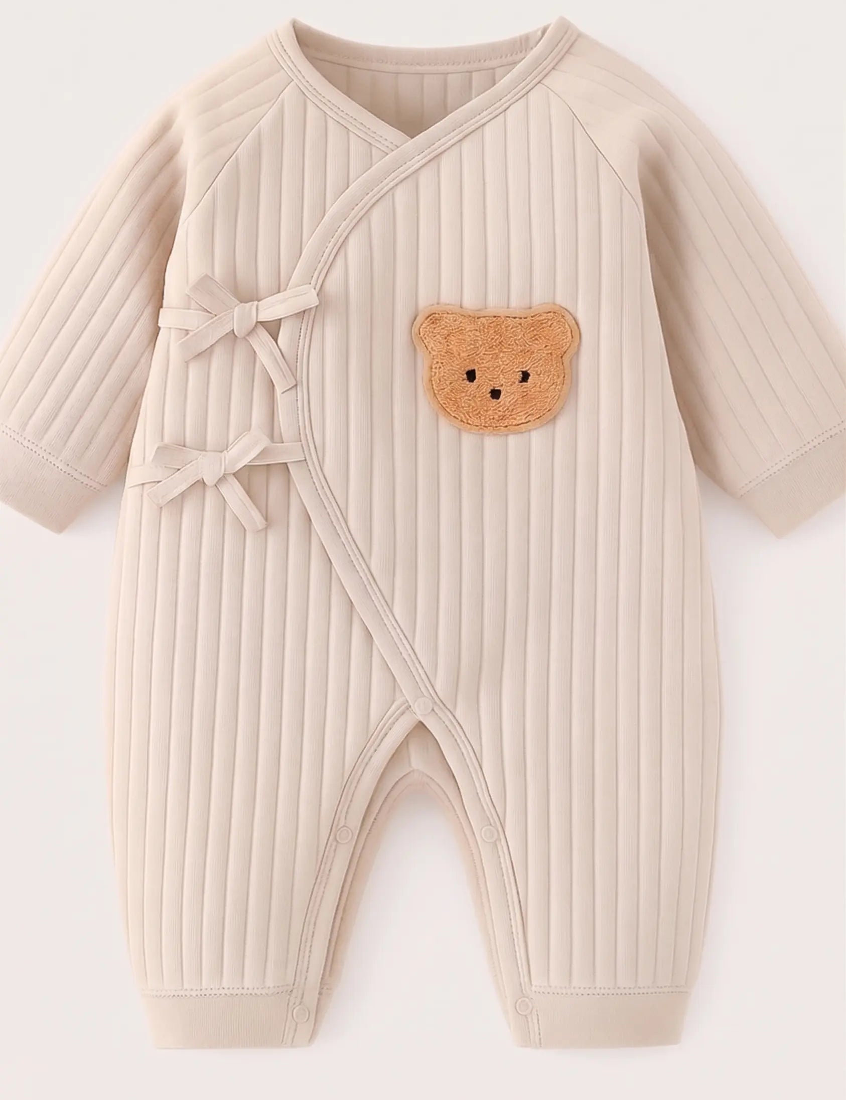 The Teddy Bear Boucle Wrap Baby Grow Romper