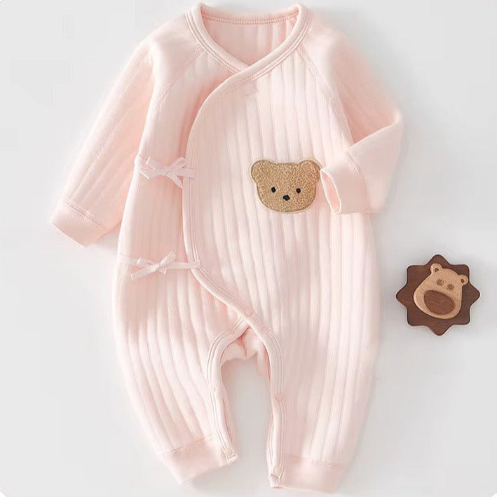 The Teddy Bear Boucle Wrap Baby Grow Romper