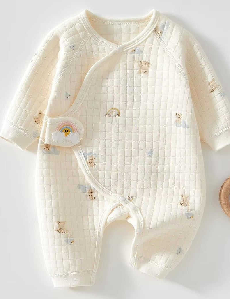 The Rainbow Boucle Wrap Baby Grow Romper - Cozy Crew Club