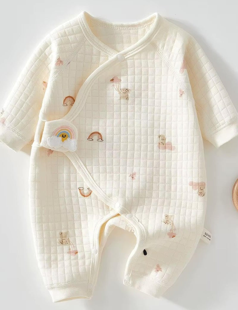 The Rainbow Boucle Wrap Baby Grow Romper - Cozy Crew Club