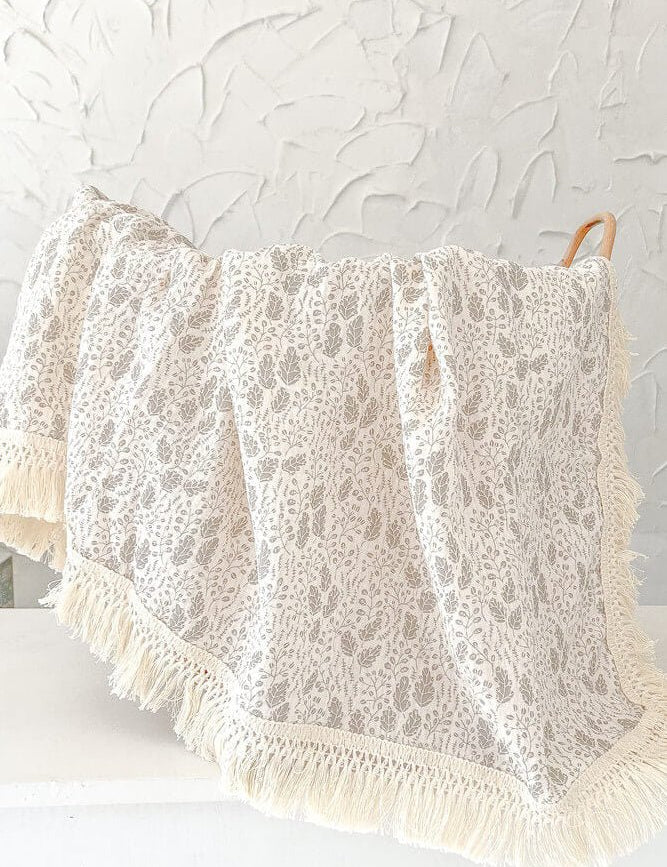 The Tassel Blanket Swaddle (Multiple Prints) - Cozy Crew Club